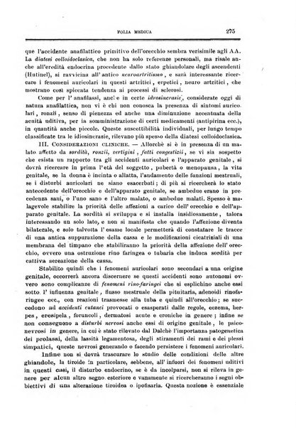 Folia medica periodico trimensile di patologia e clinica medica