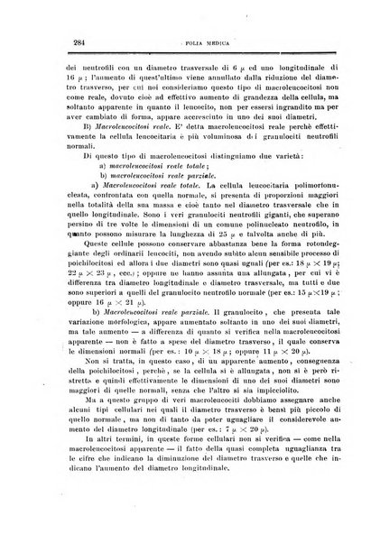 Folia medica periodico trimensile di patologia e clinica medica