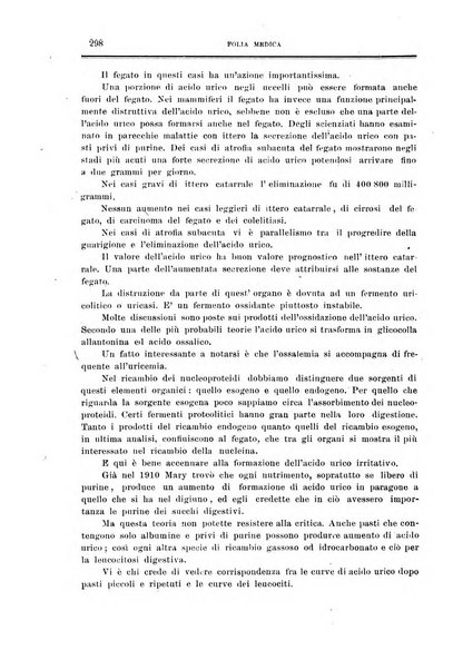 Folia medica periodico trimensile di patologia e clinica medica