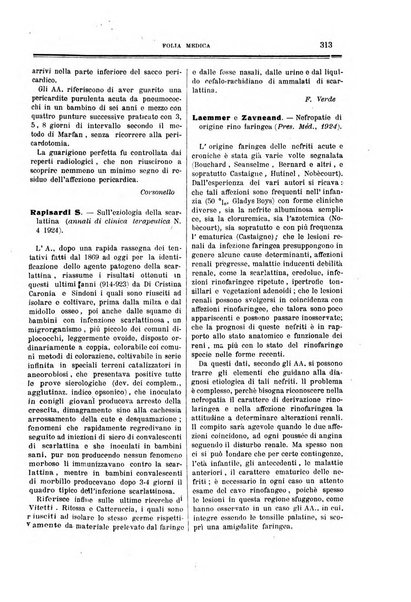 Folia medica periodico trimensile di patologia e clinica medica