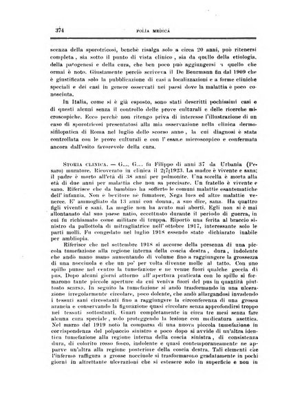 Folia medica periodico trimensile di patologia e clinica medica