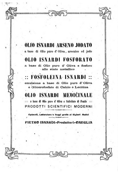 Folia medica periodico trimensile di patologia e clinica medica