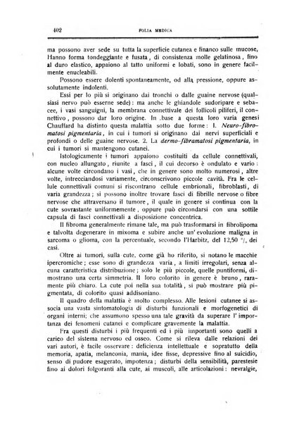 Folia medica periodico trimensile di patologia e clinica medica