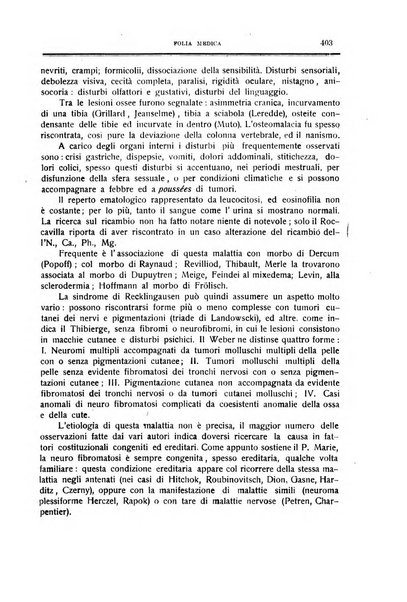 Folia medica periodico trimensile di patologia e clinica medica