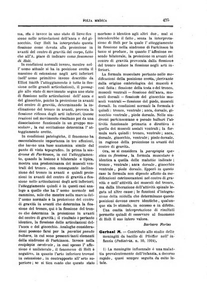 Folia medica periodico trimensile di patologia e clinica medica