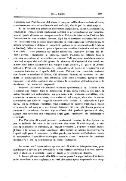 Folia medica periodico trimensile di patologia e clinica medica