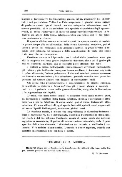 Folia medica periodico trimensile di patologia e clinica medica