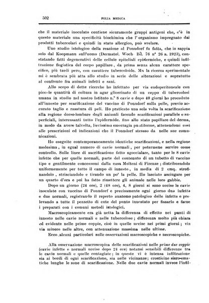 Folia medica periodico trimensile di patologia e clinica medica