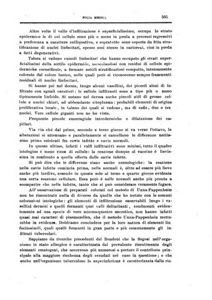 Folia medica periodico trimensile di patologia e clinica medica