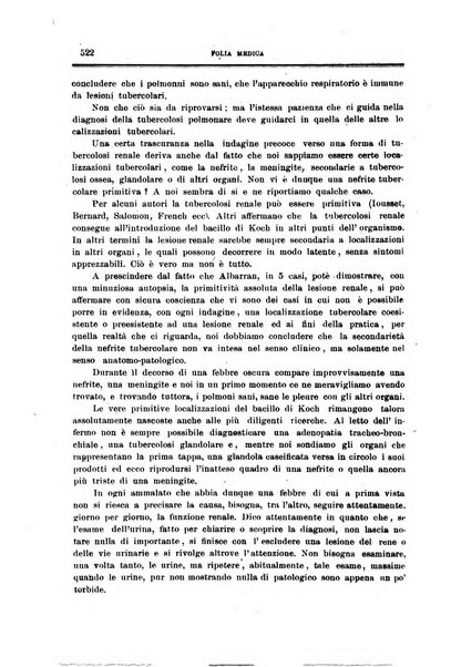 Folia medica periodico trimensile di patologia e clinica medica