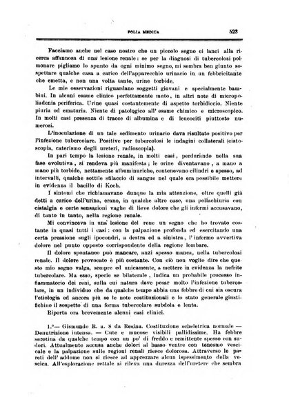 Folia medica periodico trimensile di patologia e clinica medica