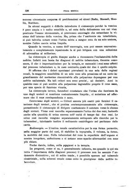 Folia medica periodico trimensile di patologia e clinica medica