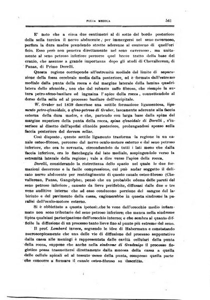 Folia medica periodico trimensile di patologia e clinica medica