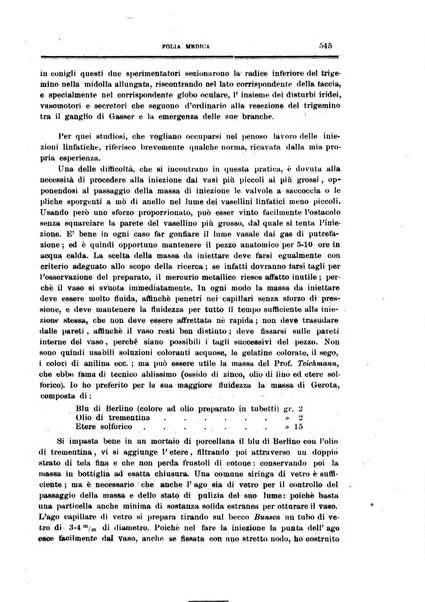 Folia medica periodico trimensile di patologia e clinica medica