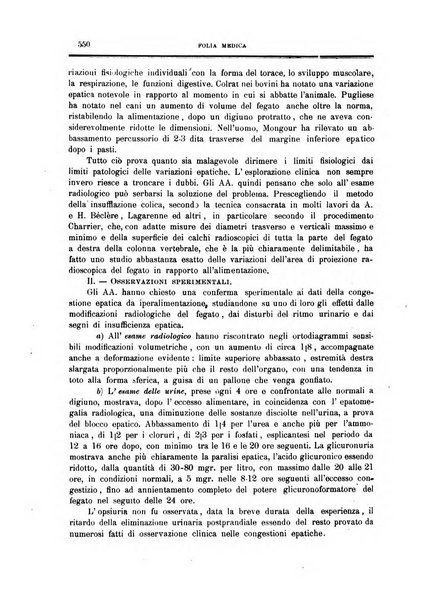 Folia medica periodico trimensile di patologia e clinica medica