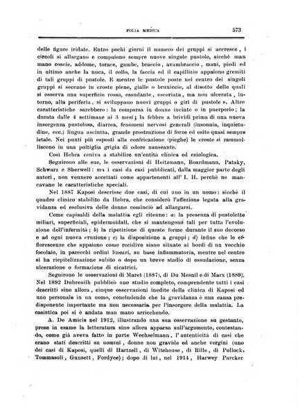 Folia medica periodico trimensile di patologia e clinica medica