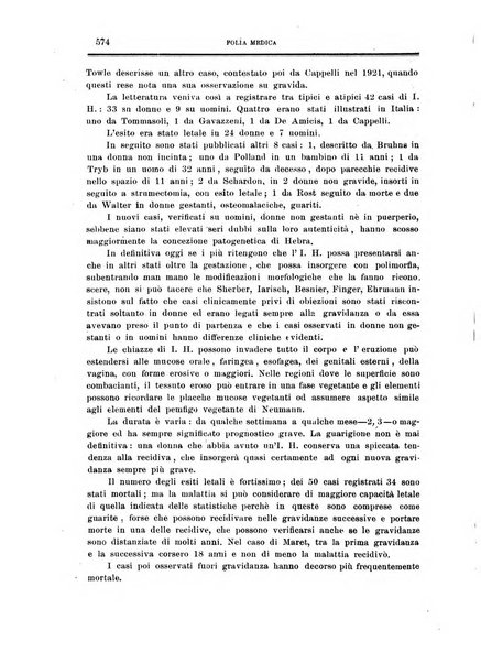 Folia medica periodico trimensile di patologia e clinica medica