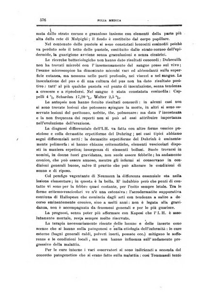 Folia medica periodico trimensile di patologia e clinica medica