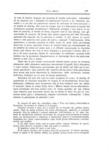 Folia medica periodico trimensile di patologia e clinica medica