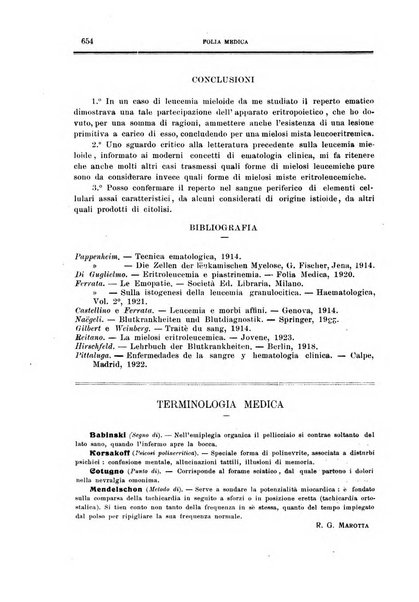 Folia medica periodico trimensile di patologia e clinica medica