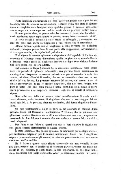 Folia medica periodico trimensile di patologia e clinica medica