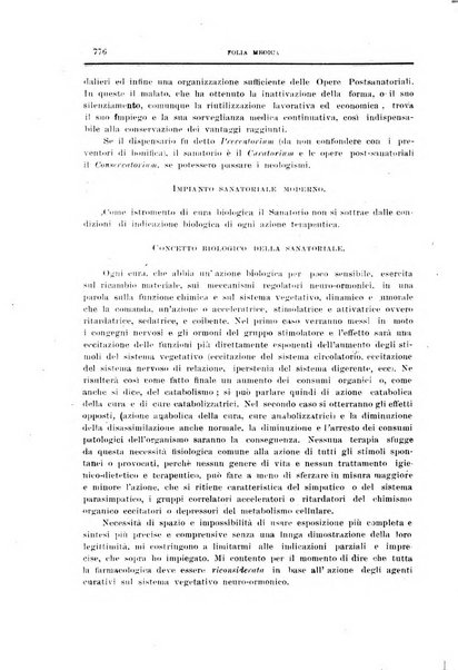 Folia medica periodico trimensile di patologia e clinica medica