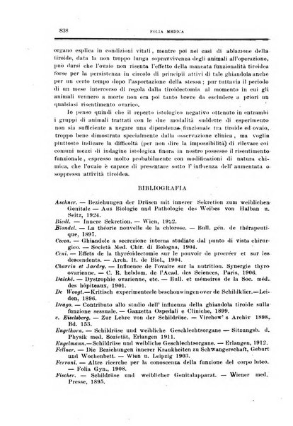 Folia medica periodico trimensile di patologia e clinica medica