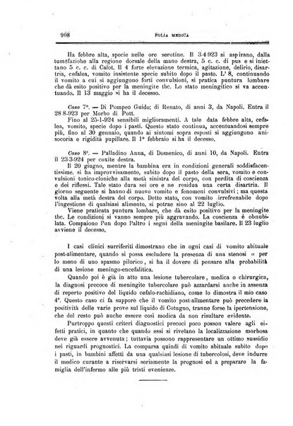 Folia medica periodico trimensile di patologia e clinica medica