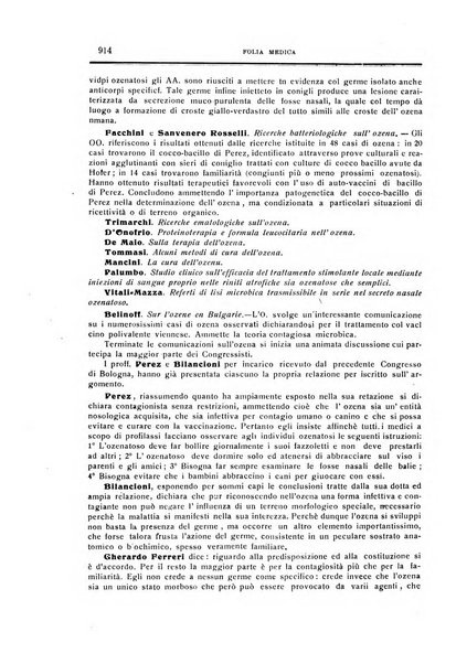 Folia medica periodico trimensile di patologia e clinica medica