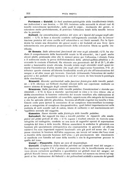 Folia medica periodico trimensile di patologia e clinica medica