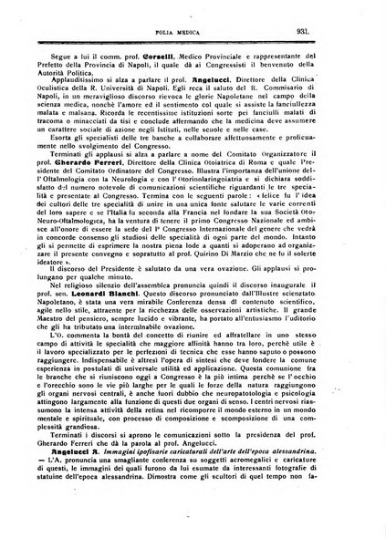 Folia medica periodico trimensile di patologia e clinica medica