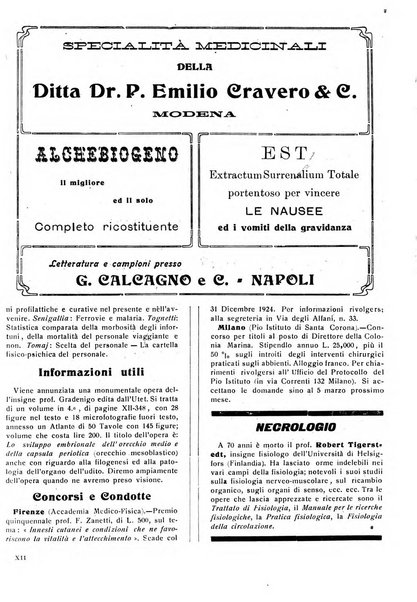 Folia medica periodico trimensile di patologia e clinica medica