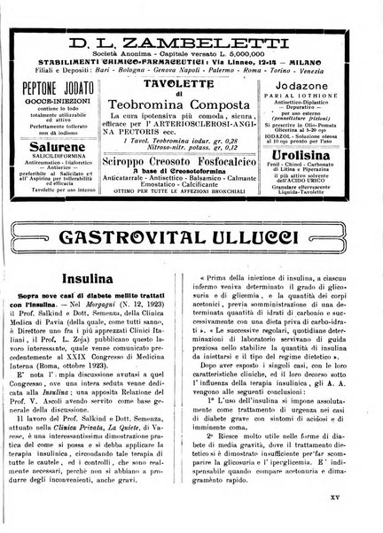 Folia medica periodico trimensile di patologia e clinica medica