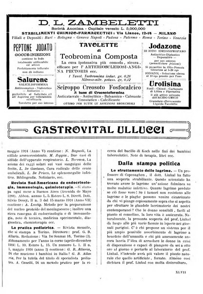 Folia medica periodico trimensile di patologia e clinica medica