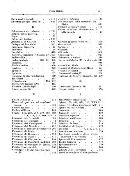 Folia medica periodico trimensile di patologia e clinica medica