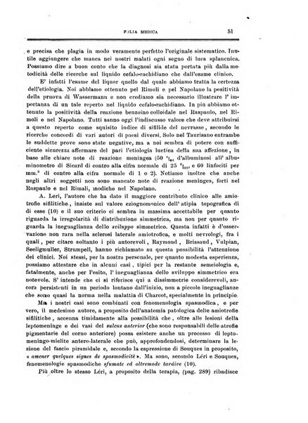 Folia medica periodico trimensile di patologia e clinica medica