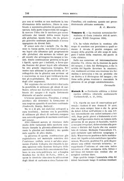 Folia medica periodico trimensile di patologia e clinica medica