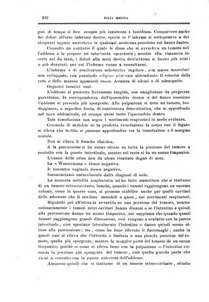 Folia medica periodico trimensile di patologia e clinica medica