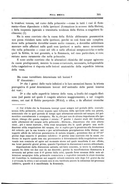 Folia medica periodico trimensile di patologia e clinica medica