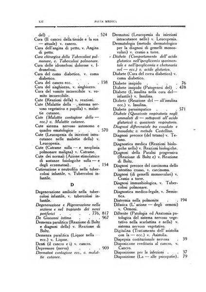 Folia medica periodico trimensile di patologia e clinica medica