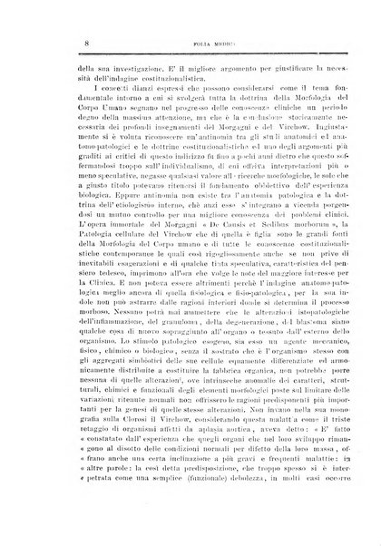 Folia medica periodico trimensile di patologia e clinica medica