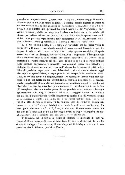 Folia medica periodico trimensile di patologia e clinica medica