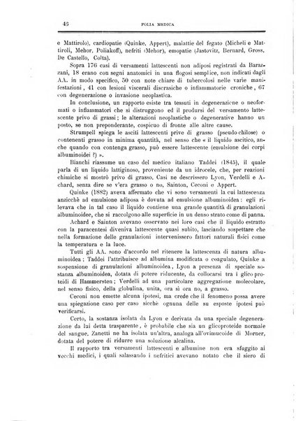 Folia medica periodico trimensile di patologia e clinica medica