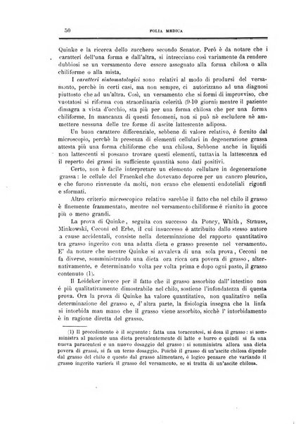 Folia medica periodico trimensile di patologia e clinica medica