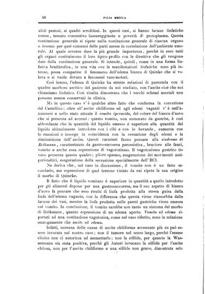 Folia medica periodico trimensile di patologia e clinica medica