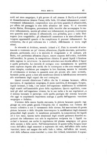 Folia medica periodico trimensile di patologia e clinica medica