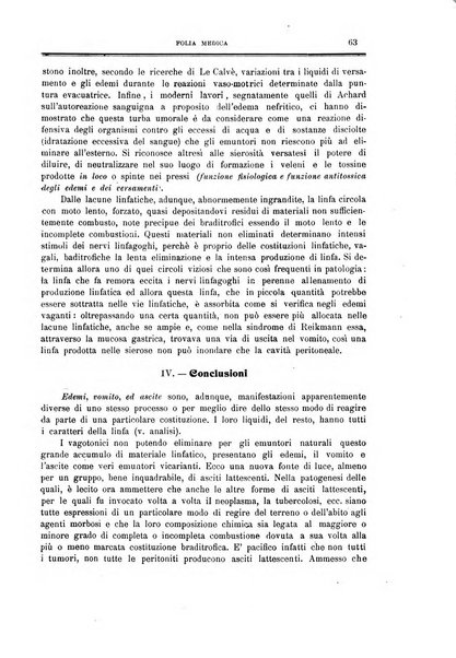 Folia medica periodico trimensile di patologia e clinica medica