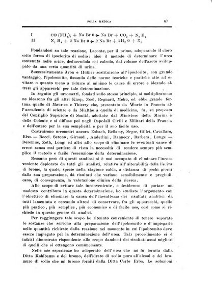 Folia medica periodico trimensile di patologia e clinica medica