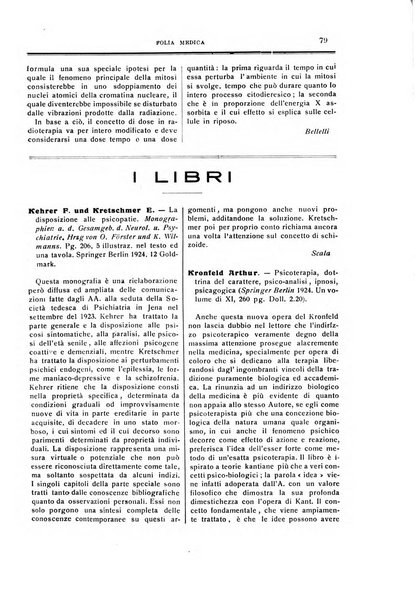 Folia medica periodico trimensile di patologia e clinica medica