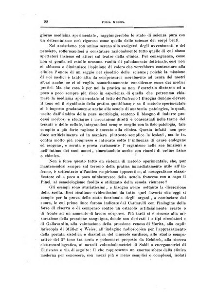 Folia medica periodico trimensile di patologia e clinica medica